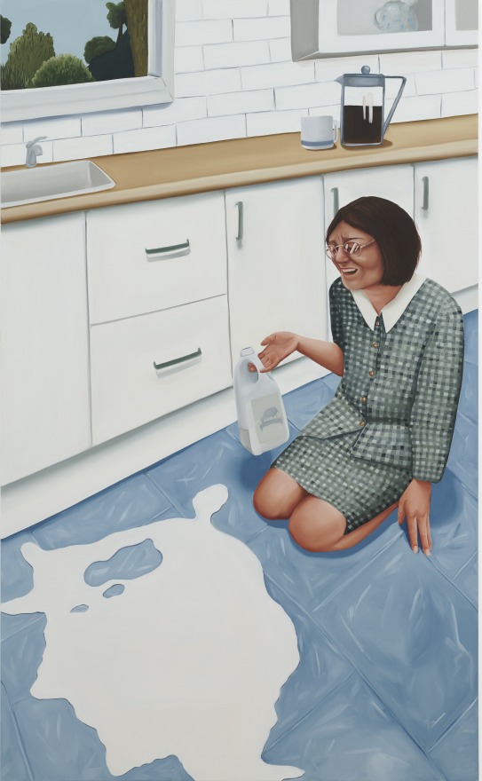 Madeleine Pfull, Spilt Milk 2, 2020. oil on linen, 72 x 48 in, 182.9 x 121.9 cm (MP20.006)
