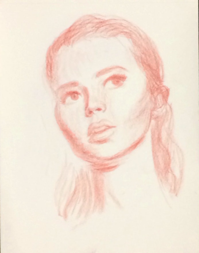 Jansson Stegner, Study for Punalu'u II, 2017. Pencil on paper, 14 x 11 in, 35.6 x 27.9 cm (JAS17.013)