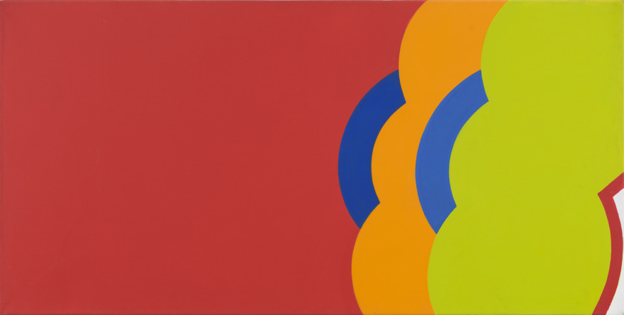 Georg Karl Pfahler Naurus Tex, 1968 Acrylic on canvas 39 3/8 x 78 3/4 in 100 x 200 cm (GKA20.007)