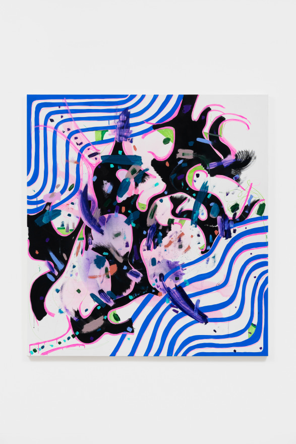 Joanne Greenbaum Untitled, 2021 Oil, flashe, acrylic on canvas 64 x 57 in 162.6 x 144.8 cm (JGR21.004)