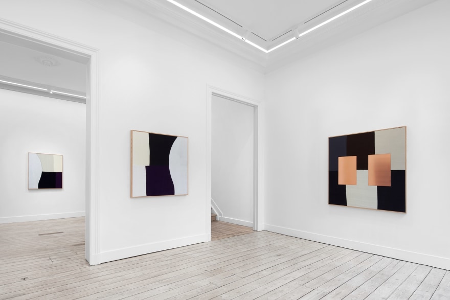 Installation view of Ethan Cook I Entities, (May 26 - July 20, 2023). Nino Mier Gallery, Brussels.