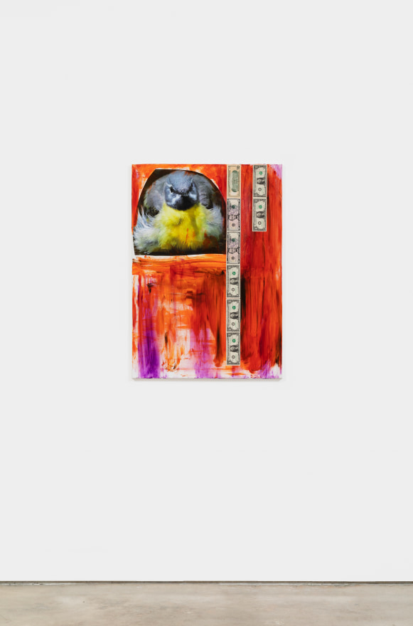 Peter Bonde ANGRY BIRD - UNTITLED, 2021 Mixed media on canvas 39 3/8 x 27 1/2 in 100 x 70 cm (PB21.006)