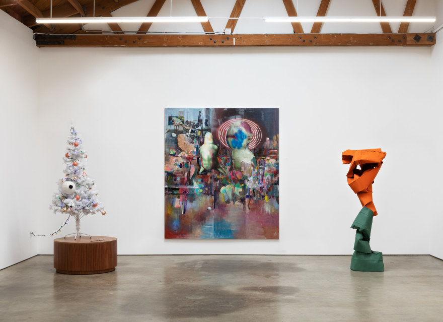 Some Trees, Organized by Christian Malycha, 2019, Nino Mier Gallery, Los Angeles, Installation view of works by Pylypchuk, Pessoli, and Fasshauer