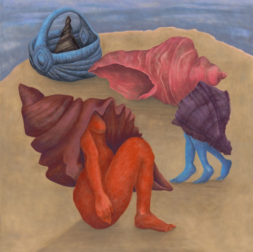 Ginny Casey Shell Game, 2023 Oil on canvas 55 x 55 in 139.7 x 139.7 cm (GCA23.006)