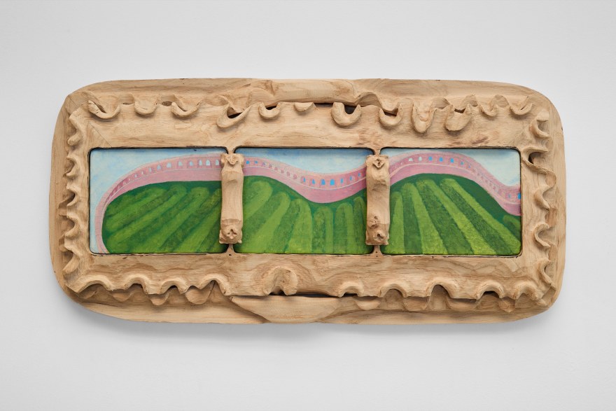 Karel Dicker The Smell of Fresh Cut Grass, 2025 Acrylic on Belgian linen with French oak frame 12 1/2 x 27 in 31.8 x 68.6 cm (KDI25.014)