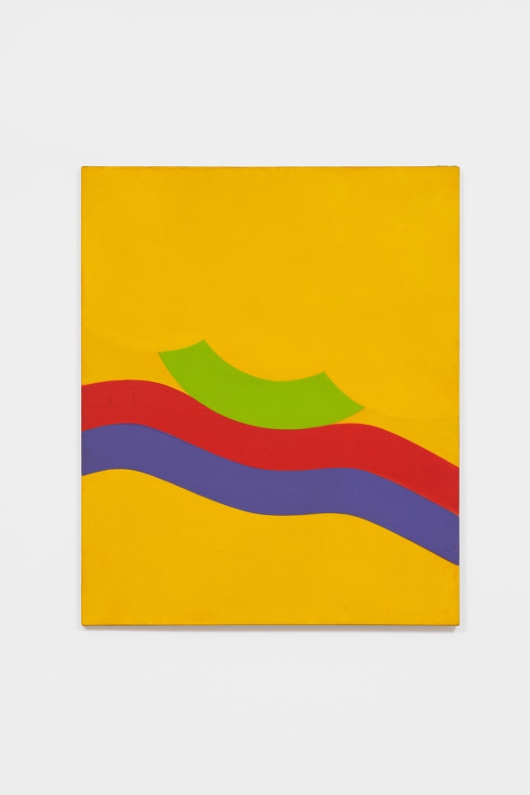 Georg Karl Pfahler Yellow Swing Tex, 1965 Acrylic on canvas 43 1/4 x 35 3/8 in 110 x 90 cm (GKA20.016)