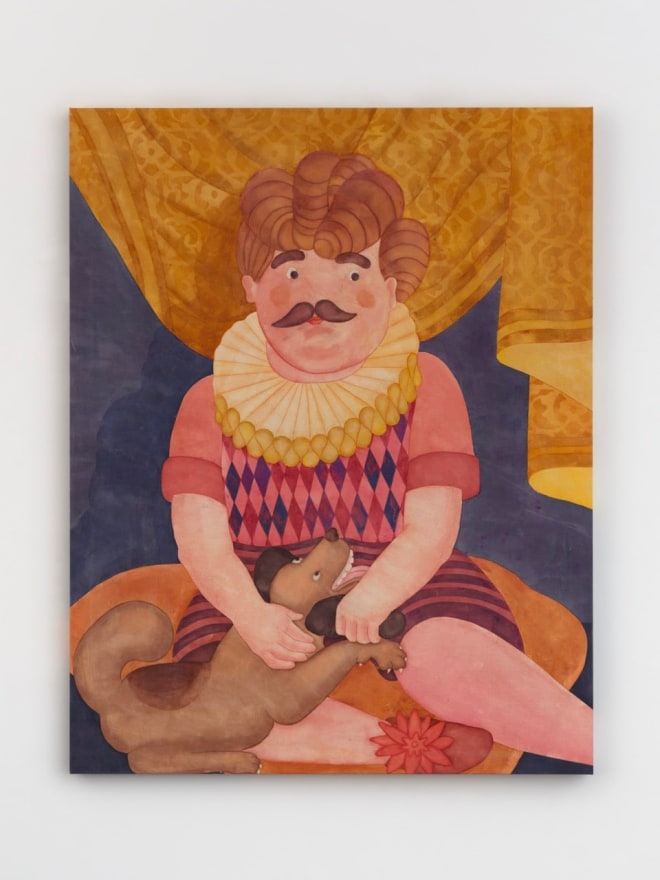 Orkideh Torabi The little Sir, 2024 Dye on canvas 61 3/8 x 46 1/2 x 1 3/8 in 156 x 118 x 3.5 cm (OTO24.012)