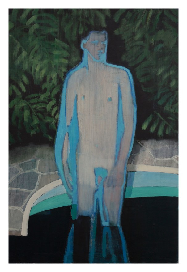 Jonathan Wateridge Nude at Dusk, 2022 Oil on Linen 59 1/8 x 39 3/8 in 150 x 100 cm (JWA22.017)