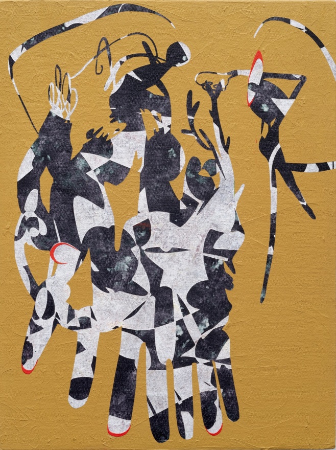 Ana Villagomez The Tip of Your Hand, 2025 Signed, titled, and dated on verso Acrylic and flashe on canvas 16 x 12 in 40.6 x 30.5 cm (AVI25.012)