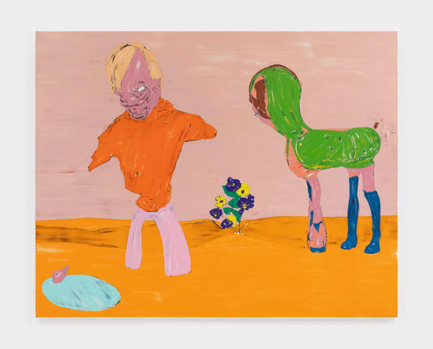 Nicola Tyson Siblings, 2011 Oil on canvas 60 x 76 in 152.4 x 193 cm (NTY21.005)