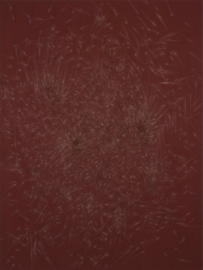 Thomas Wachholz MONOCHROME A (Reibfl&auml;che), 2017 Red phosphorous, binder on wood 55 x 41 x 1.4 in 140 x 105 x 3.5 cm (TW17.004)