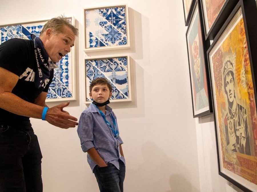 What were you doing at age 10? This young painter is showing his works at Art Miami
