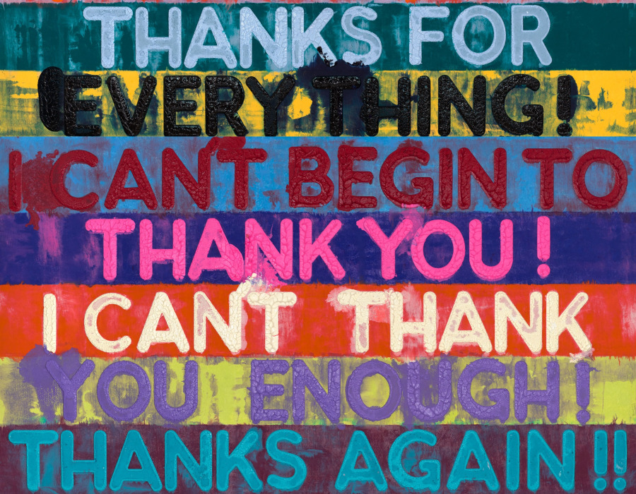 Mel Bochner, Thank You, 2023