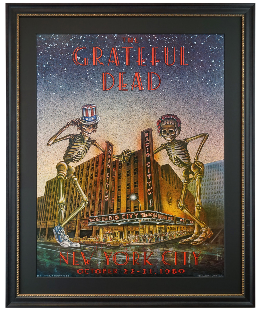 Grateful Dead poster 1980 Radio City Music Hall NYC
