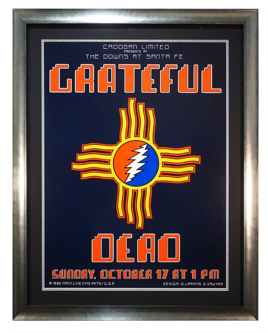 Grateful Dead poster 1982 show at Santa Fe, NM. Hopi and Navaho Indian themes by Dennis Larkins