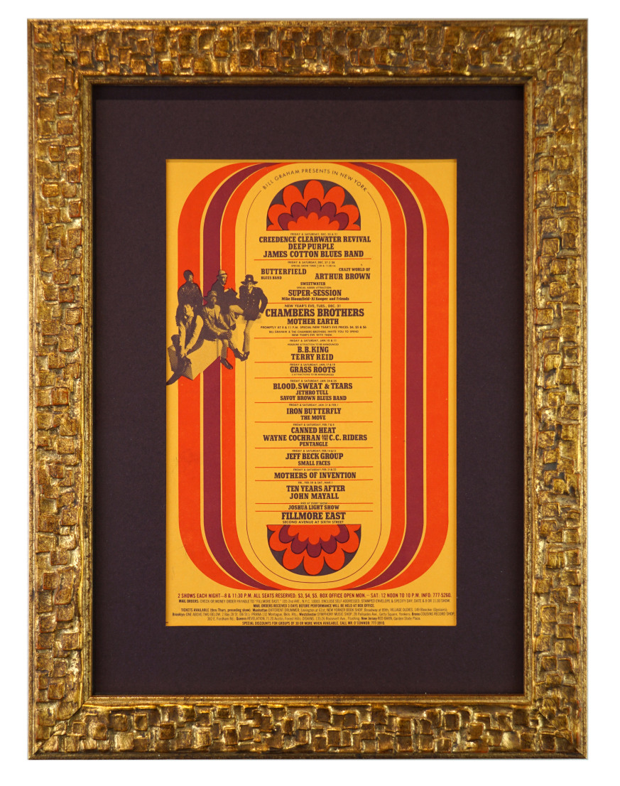 Fillmore East poster handbill December 20, 1968 through March 1969 