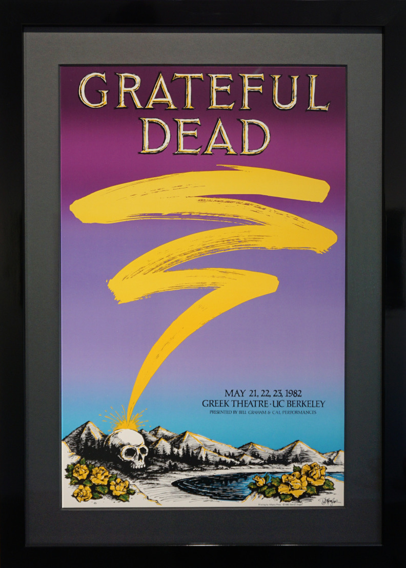 Grateful Dead poster for show at Greek Theatre in Berkeley 1982 by Danny Ziegler