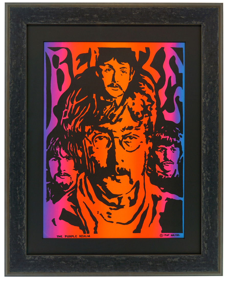 Psychedelic Beatles poster 1967 by Rik Vig and The Purple Realm
