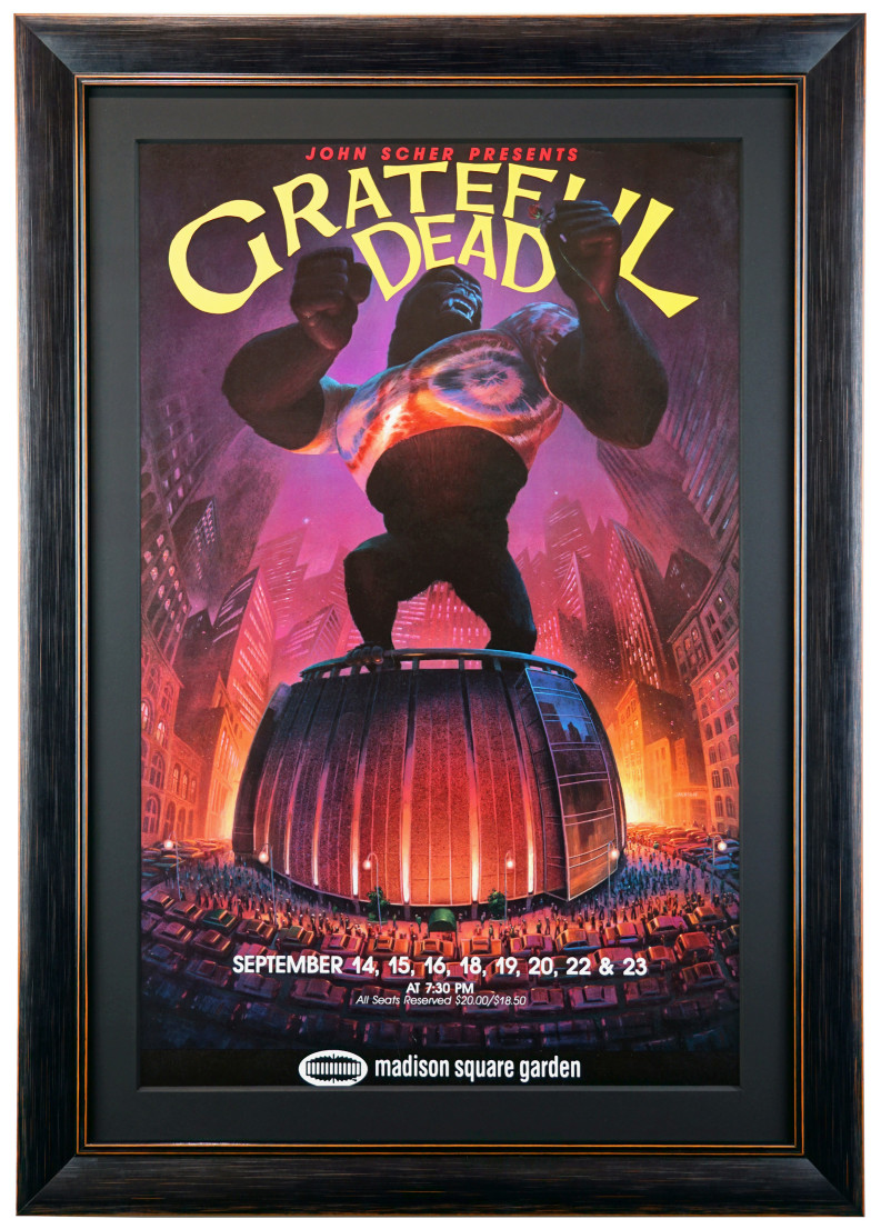 Grateful Dead at Madison Square Garden 1988 poster. King Kong Grateful Dead poster New York City 1988