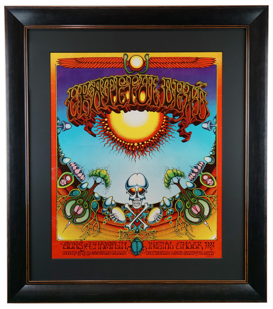 AOR 2.24  The Original 1969 Aoxomoxoa Grateful Dead concert poster by Rick Griffin and from the Avalon Ballroom January 24-26, 1969