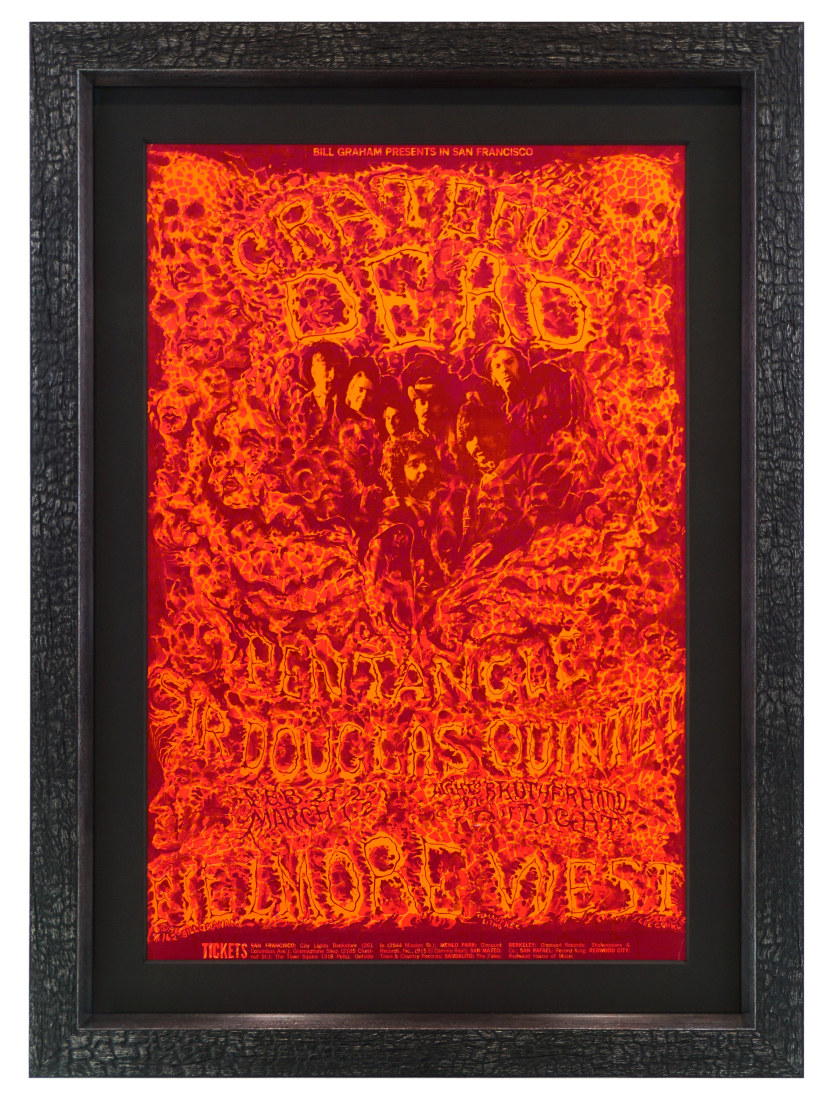 BG-162 poster Flames. Lee Conklin poster Grateful Dead Fillmore West Feb 27-March 2 1969