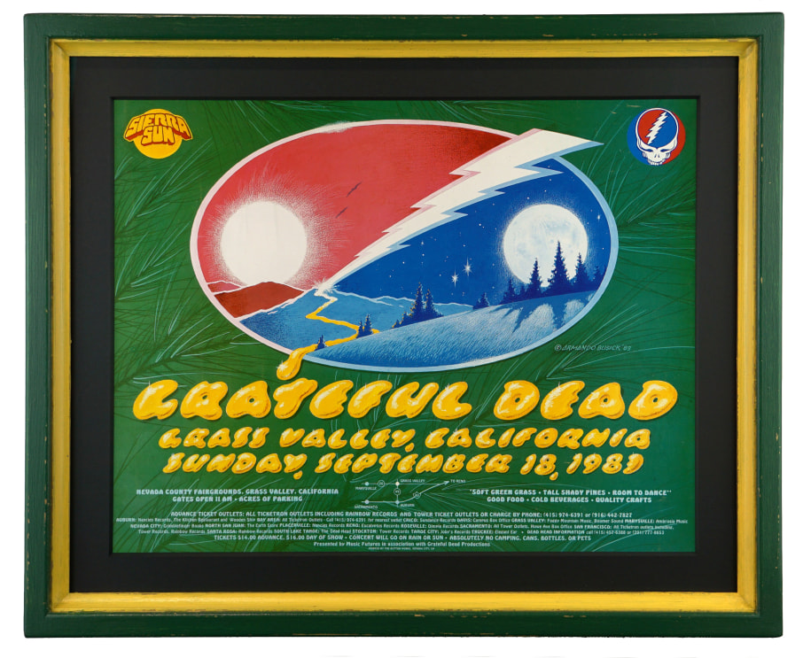 Grateful Dead at Grass Valley 1983 poster by Armando Busick