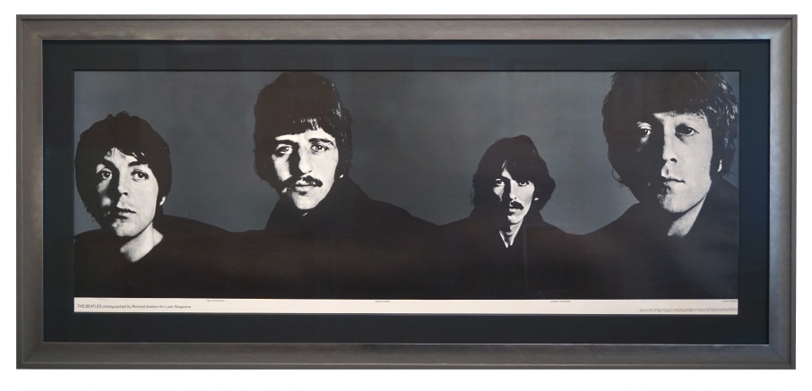 The Beatles Mount Rushmore: Black & White Poster for Look Magazine by Richard Avedon 1967