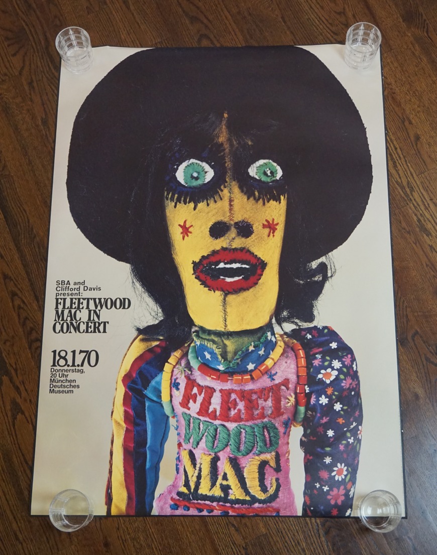 Fleetwood Mac poster by Gunter Kieser 1970. Rag Doll poster for Fleetwood Mac in Germany