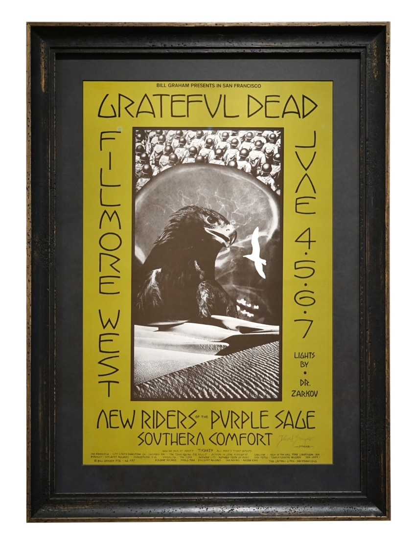BG-237 Grateful Dead poster with NRPS, the New Riders of the Purple Sage by David Singer June 4-7, 1970 at the Fillmore West