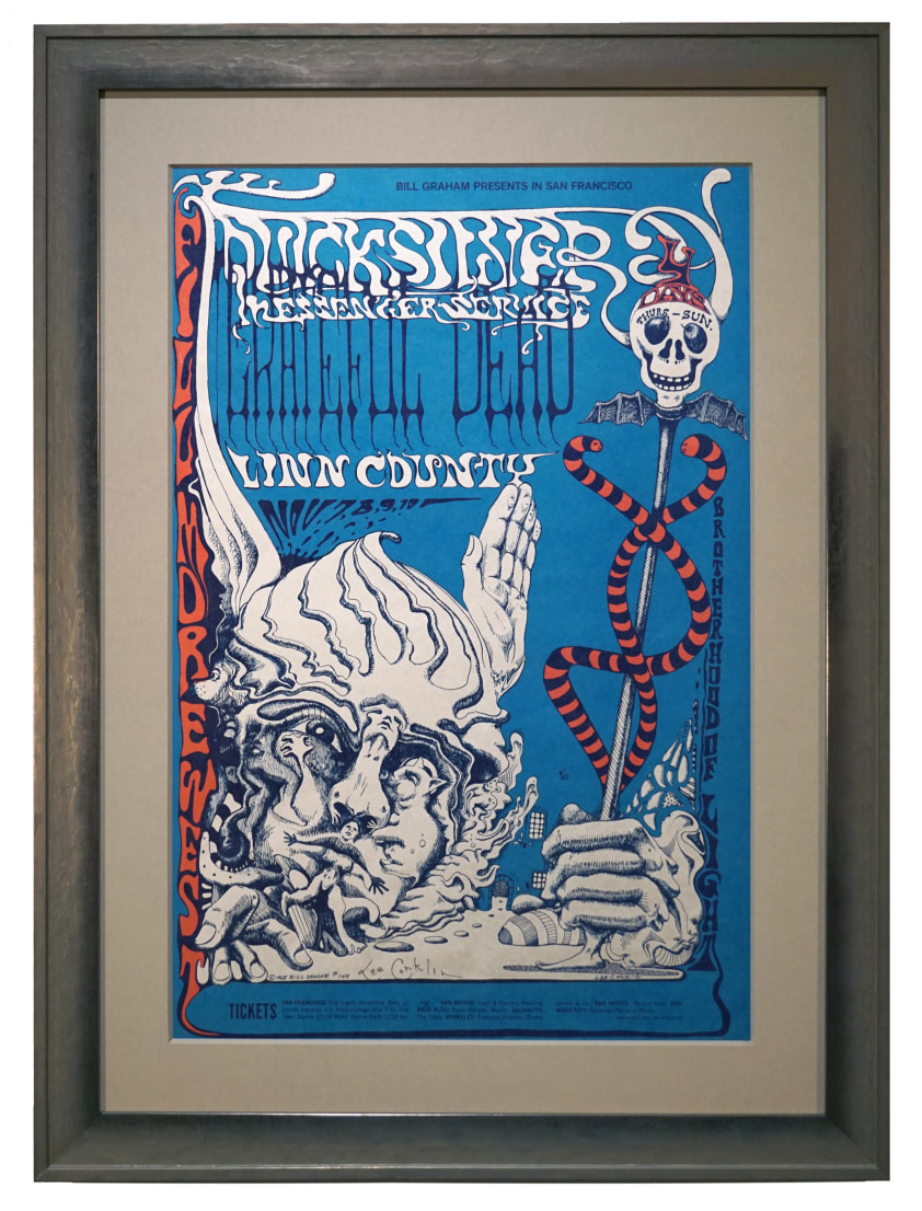 BG-144 Grateful Dead Poster November 7,8, 9 1968,  also featuring Quicksilver Messenger Service and Linn County