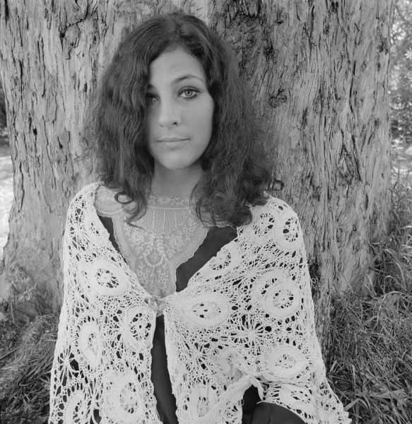 Elaine Mayes, Sherry Johnson Wearing a Lace Tablecloth