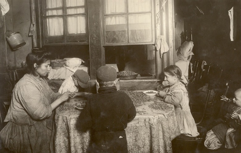 Lewis Hine - Family Cracking Nuts