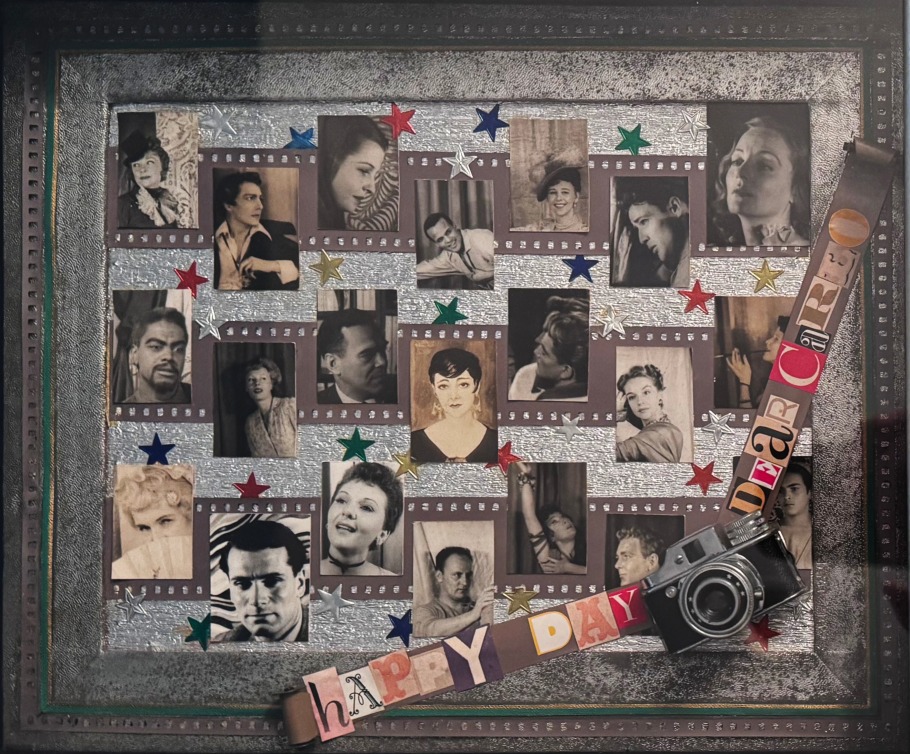 FRAMED PHOTO THEMED MONTAGE CREATED AS A BIRTHDAY PRESENT FOR CARL VAN VECHTEN BY SAUL MAURIBER