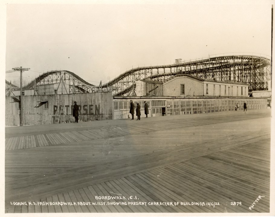 EDWARD RUTTER PHOTOS OF CONSTRUCTION OF CONEY ISLAND BOARDWALK 1921-1922