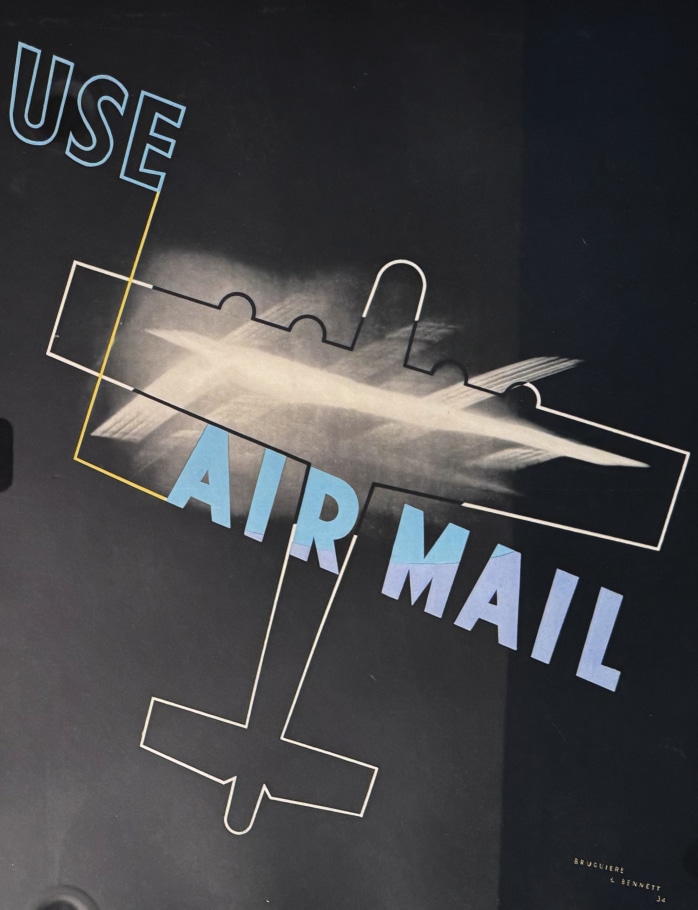 FRANCIS BRUGUIERE LIGHT ABSTRACTION AIR MAIL POSTER 1934