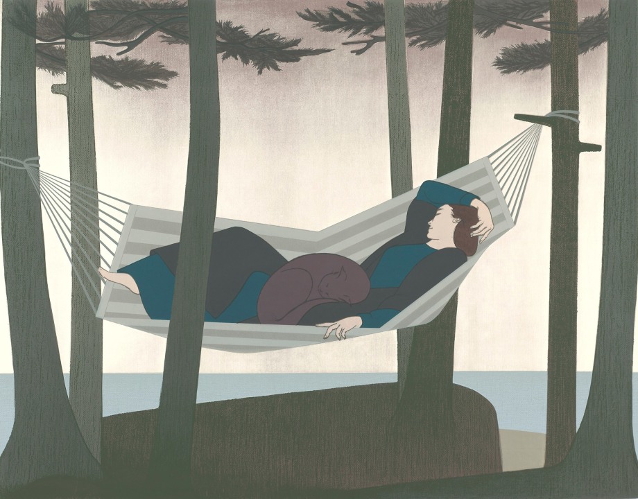 Summer Idyll,&nbsp;1976, color serigraph with lithograph on Lenox 100 paper,&nbsp;30 x 38 inches