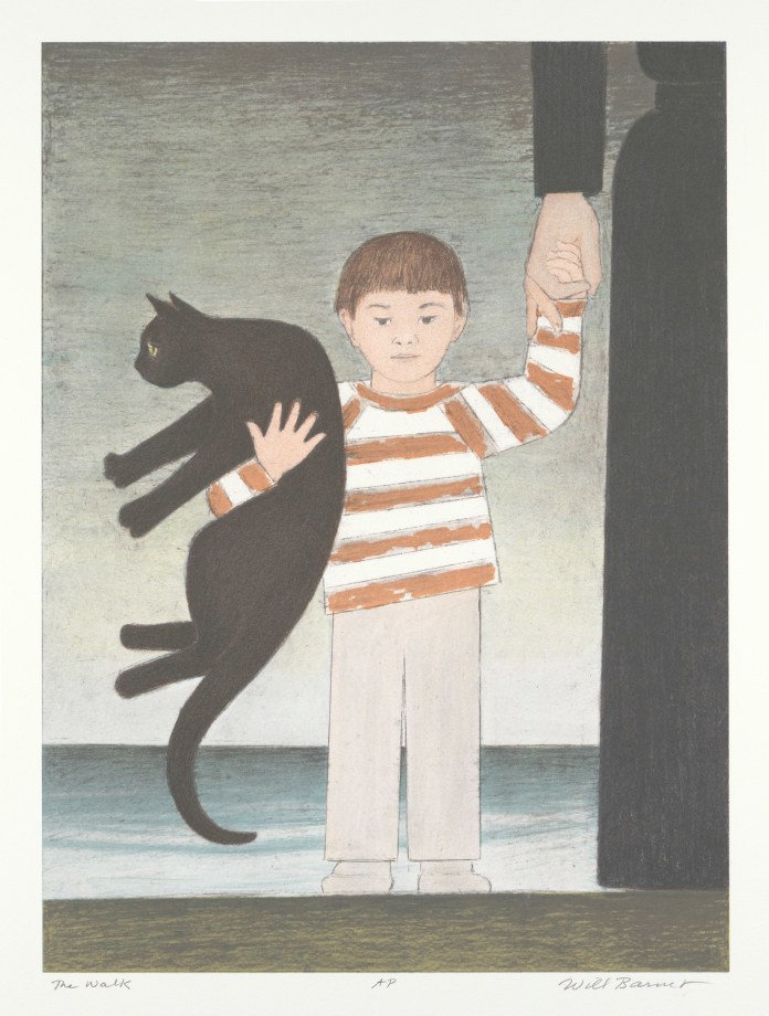 The Walk,&nbsp;2001, color lithograph on Sommerset paper,&nbsp;17 x 12 &frac12; inches