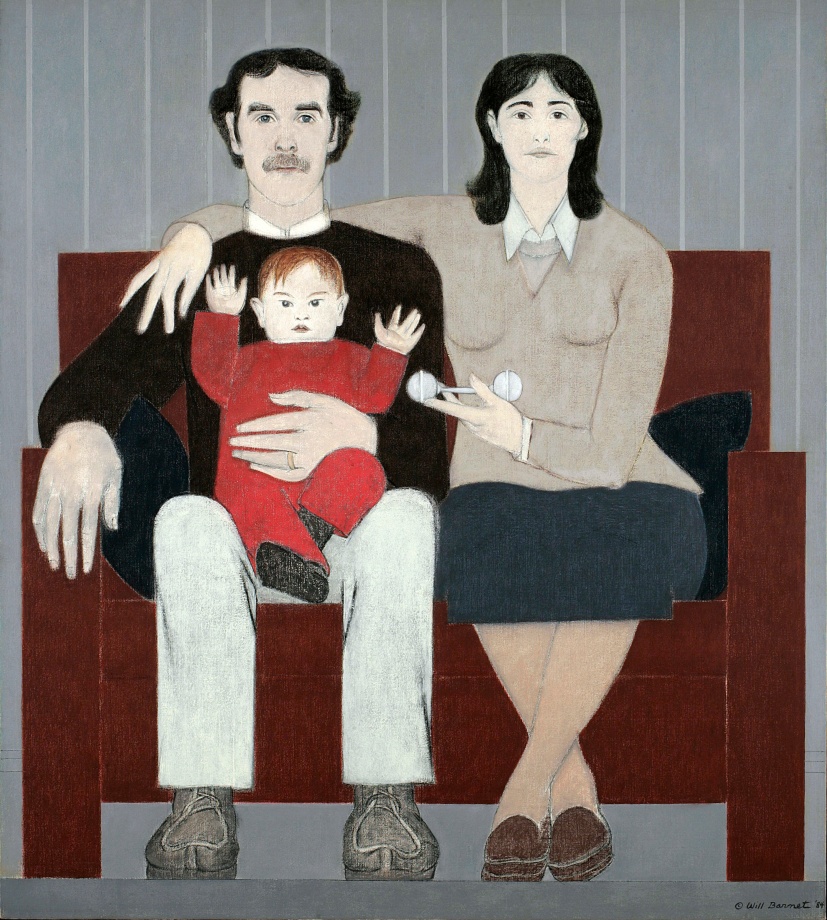 New England Family, 1984, oil on canvas, 61 1/2 x 55 1/4 inches