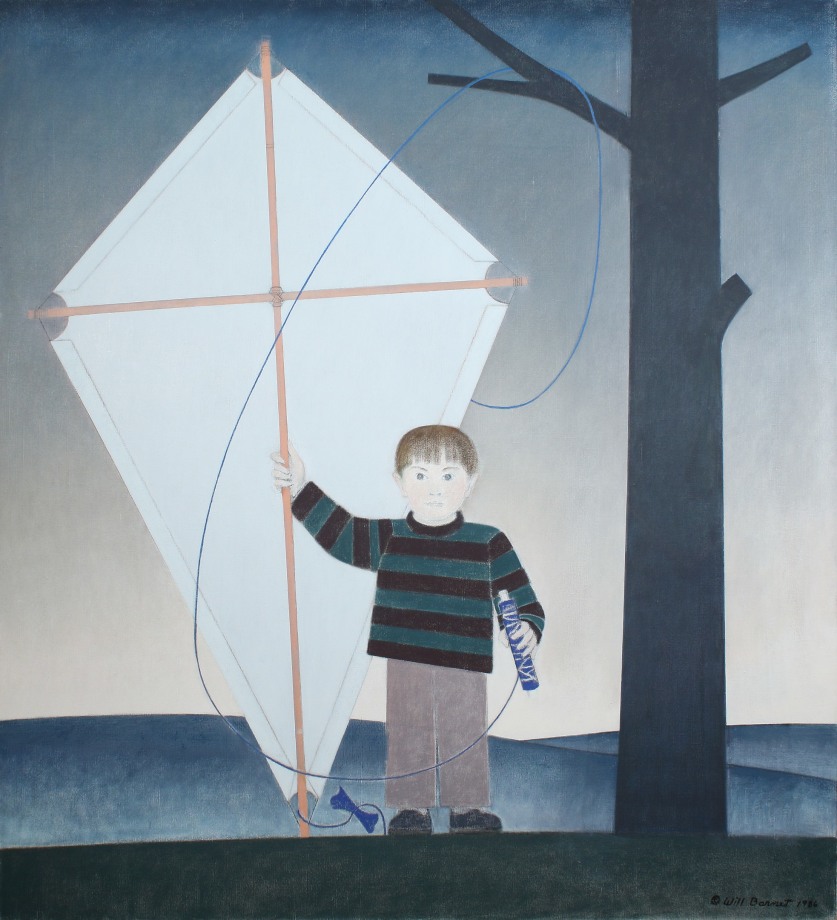 Kite Boy, 1986, oil on canvas, 65 3/4 x 59 1/2 inches