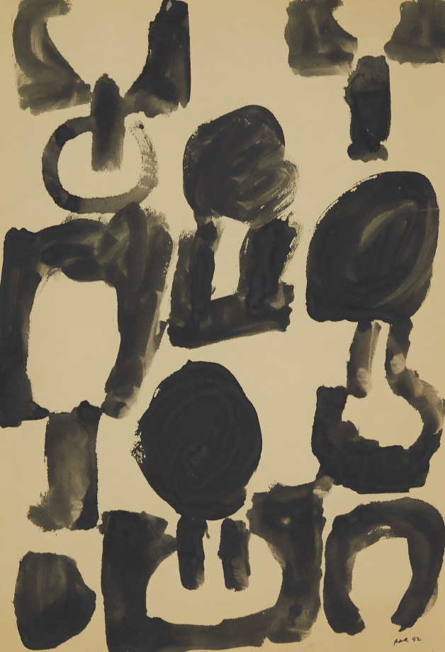 Untitled, 1952, gouache on paper, 13 1/4 x 9 1/4 inches