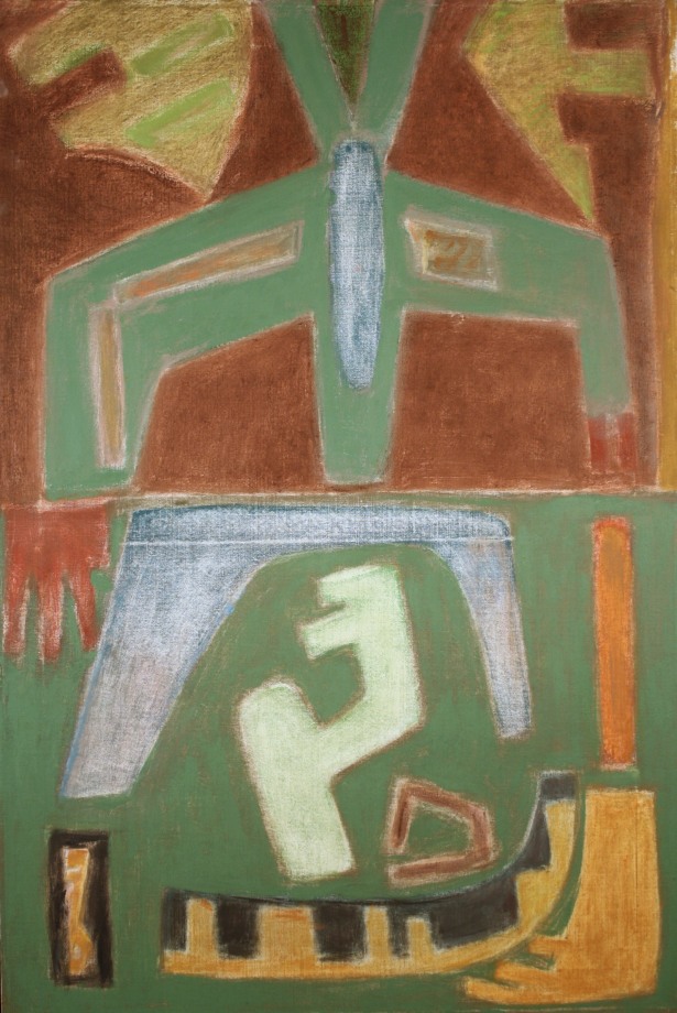 Hands, 2009, oil on canvas, 43 x 29 inches