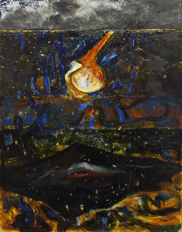 Black Tidal Pool, 2010, oil on linen, 84 x 66 inches