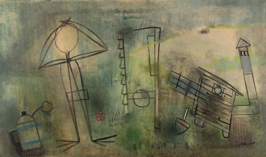 Here&#039;s the Way it Goes, 1937, oil on canvas, 40 x 24 inches