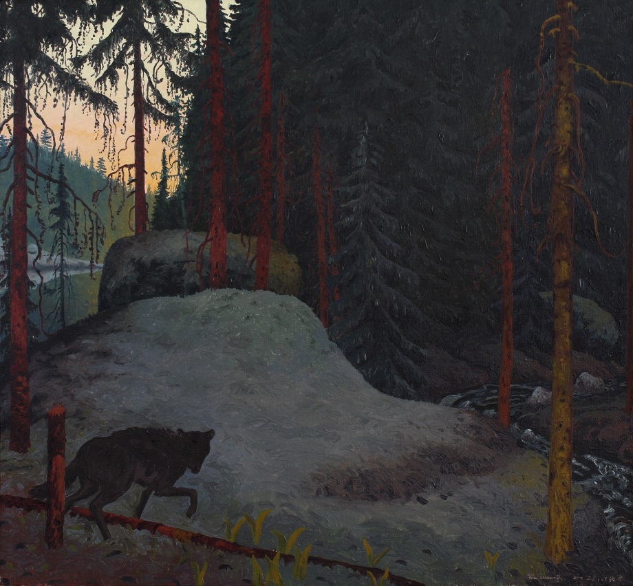 Phil Sadow&#039;s Memory: Lunch, Buckingham Lake, 1984, oil on linen, 26 x 28 inches