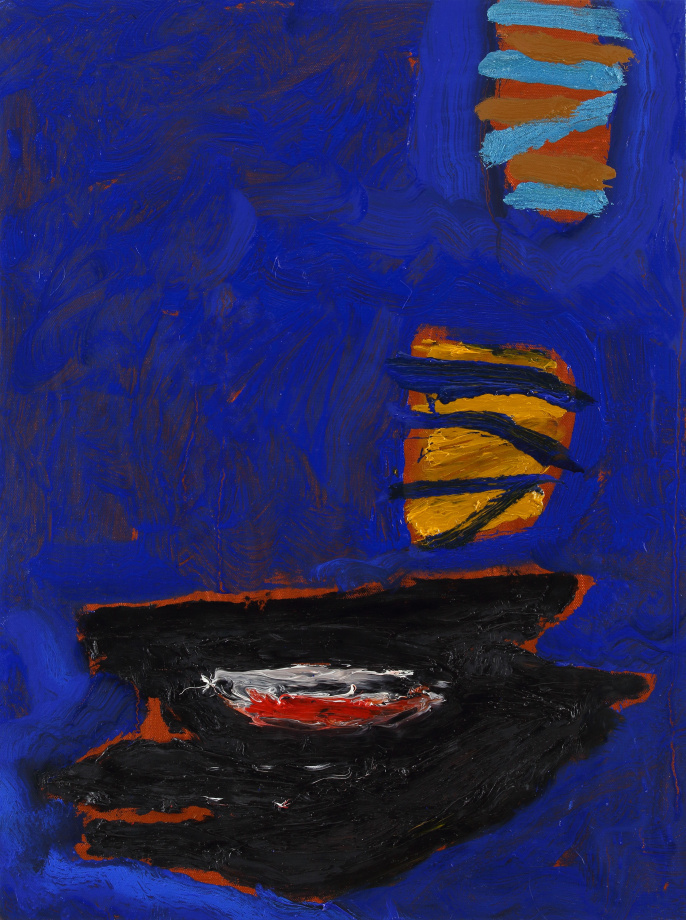 Study for Barge I, 2023, oil on canvas, 24 x 18 inches