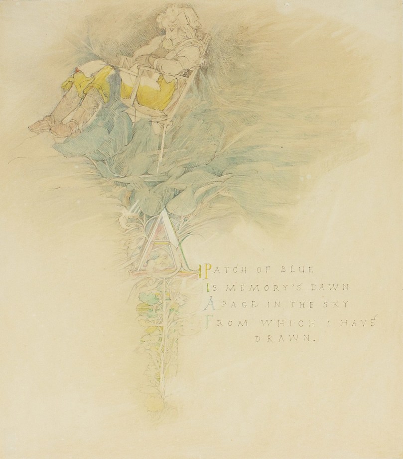 Thimbledon Bridge Illustrations (page 28), 1965-1970, colored pencil and graphite on paper, 11 1/4 x 14 inches