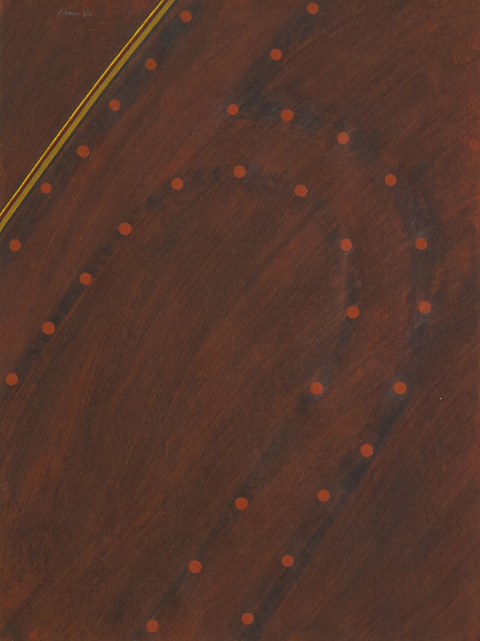 H-Rivet, 1965, gouache on paper, 15 1/2 x 11 1/2 inches