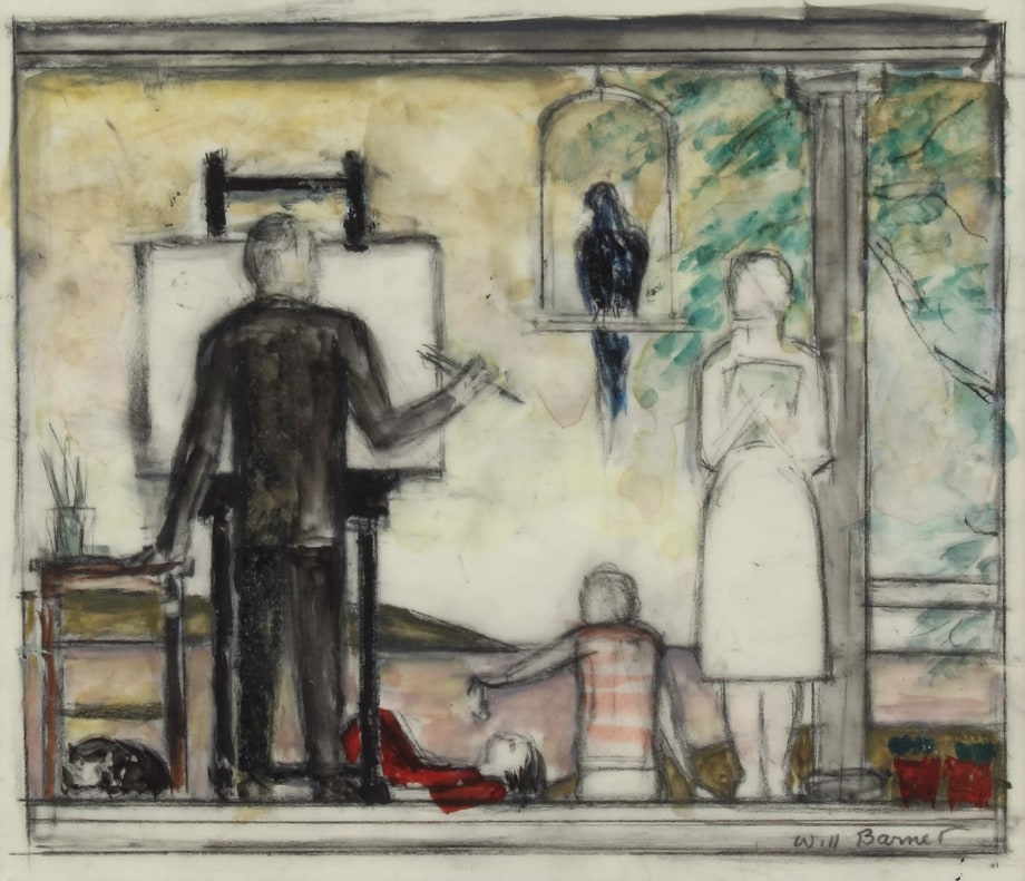 Untitled Study For The Terrace,&nbsp;ca. 1994, graphite and watercolor on vellum, 7 1/2 x 8 3/4 inches