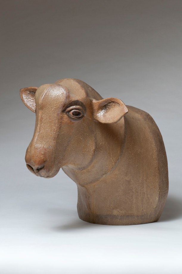 Nimble (Sheep), 1973, polyester resin coated Dynel over wood, 18 1/2 x 17 x 19 1/2 inches