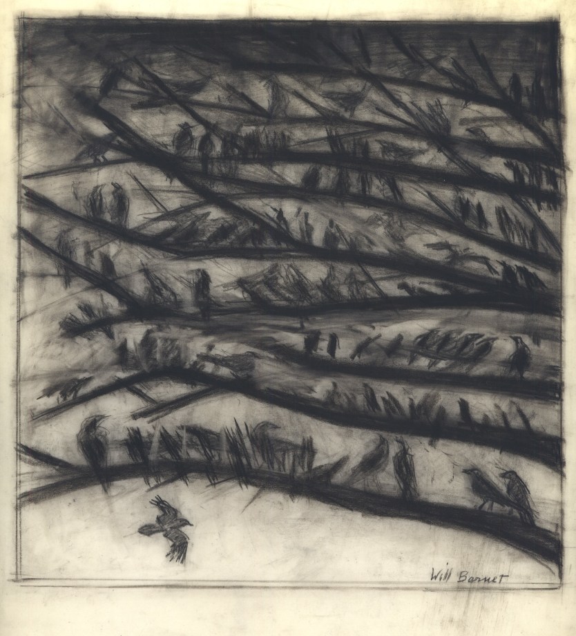 Poem 1764,&nbsp;c. 1989, charcoal on vellum, 17 x 11 1/2 inches